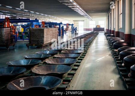 A Tyre/Tire Factory in Shandong Province. China. Stock Photo