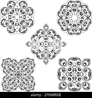 Calligraphic decorative elements for creative design tasks Stock Vector