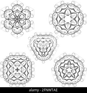 Calligraphic decorative elements for creative design tasks Stock Vector