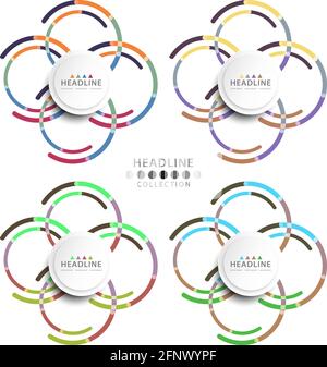 Brochure header colorful layout background template design Stock Vector