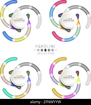 Brochure header colorful layout background template design Stock Vector