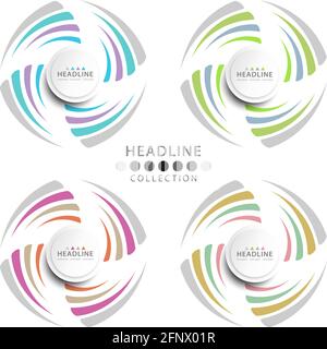 Brochure header colorful layout background template design Stock Vector