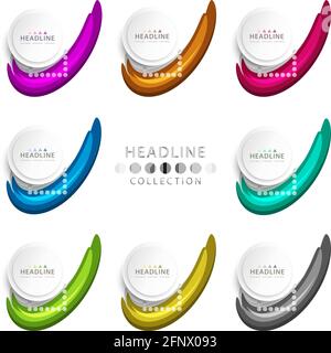 Brochure header colorful layout background template design Stock Vector