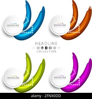 Brochure header colorful layout background template design Stock Vector