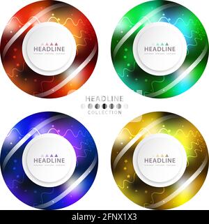 Brochure header colorful layout background template design Stock Vector