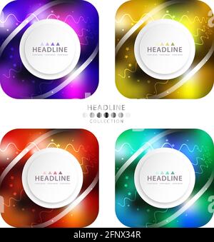 Brochure header colorful layout background template design Stock Vector