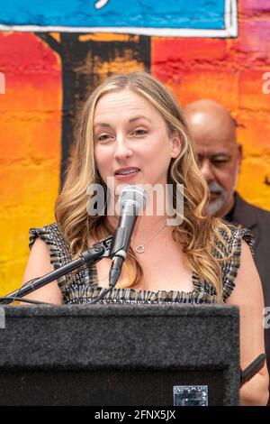 Los Angeles, California, USA. 19th May, 2021. Vanessa Stewart attends Press Conference for State Senator Susan Rubio Senate Bill 805, 'Save The Performing Arts Act of 2021'  at CASA 0101 Theater, Los Angeles, CA on May 19, 2021 Credit: Eugene Powers/Alamy Live News