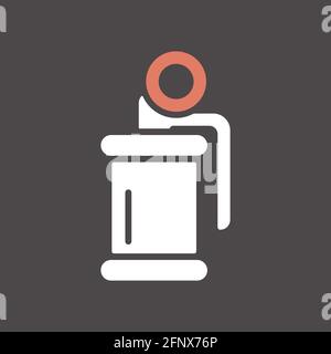 Hand flash grenade of special forces vector glyph icon. Police explosive. Weapon sign. Graph symbol for your web site design, logo, app, UI Stock Vector