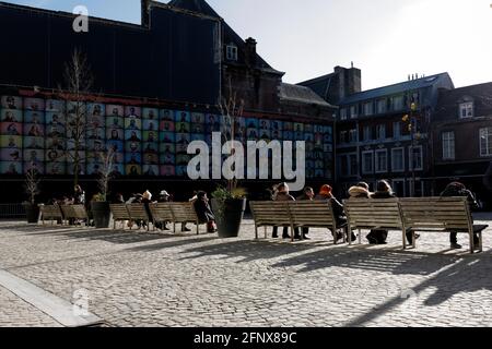 photo de la place Saint-Étienne à Liège Stock Photo