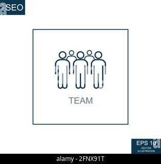 Abstract business icons, CEO project team - Vector illustration Stock Vector