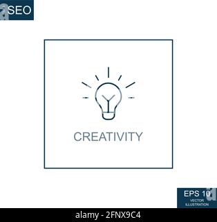 Abstract business icons, SEO team creative - Vector illustration Stock Vector