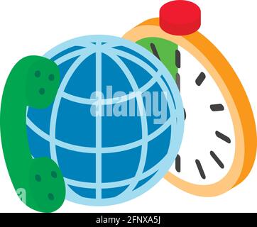 Communication support icon. Isometric illustration of communication support vector icon for web Stock Vector