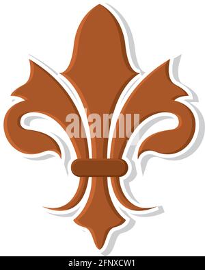 Isolated fleur de lis icon Vintage heraldic emblem Vector Stock Vector