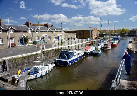 boats moored bristol docks bristol somerset england Stock Photo