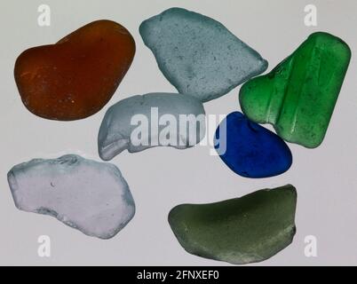 sea glass banff beach scotland abstract Stock Photo