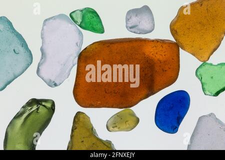 sea glass banff beach scotland abstract Stock Photo