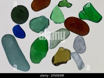 sea glass banff beach scotland abstract Stock Photo