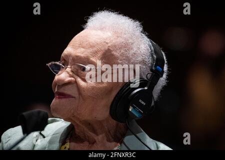 Washington, United States Of America. 19th May, 2021. Viola Fletcher, oldest living survivor of the Tulsa Race Massacre appears before a House Committee on the Judiciary; Subcommittee on the Constitution, Civil Rights, and Civil Liberties hearing “Continuing Injustice: The Centennial of the Tulsa-Greenwood Race Massacre” at the US Capitol in Washington, DC, Wednesday, May 19, 2021. Credit: Rod Lamkey/CNP/Sipa USA Credit: Sipa USA/Alamy Live News Stock Photo