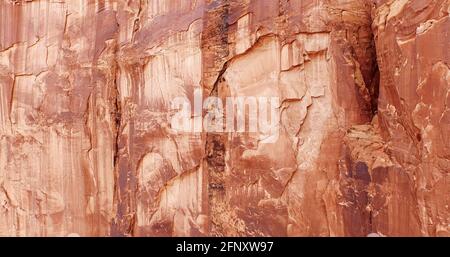 Rock cliff face detail, Moab, Utah, USA Stock Photo