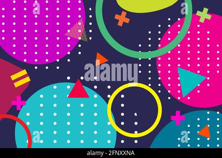 trendy memphis style background vector illustration Stock Vector
