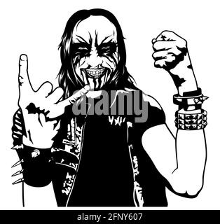 Corpse paint Black and White Stock Photos & Images - Alamy