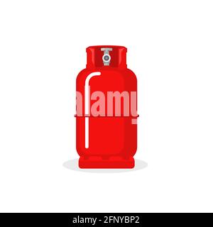 Gas cylinder vector tank. Lpg propane bottle icon container. Oxygen gas cylinder canister fuel storage Stock Vector