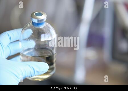 Bottle for anaerobic cultures, with cap and septum, and a needle ...