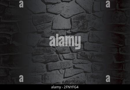 Luxury black metal gradient background with distressed stones, rocks, pebbles, macadam texture. Vector illustration Stock Vector