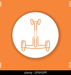 Electric gyroscooter color glyph icon. City transport rental. Pictogram for web, mobile app, promo. UI UX design element. Stock Vector