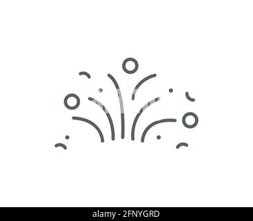 Surprise firework icon vector party. Birthday flat logo popper, firework confetti petard event festival Stock Vector