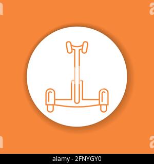 Electric gyroscooter color glyph icon. City transport rental. Pictogram for web, mobile app, promo. UI UX design element. Editable stroke Stock Vector