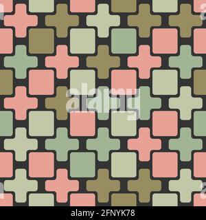 Seamless geometric pattern for texture, textiles, and simple backgrounds. Flat Style Stock Vector