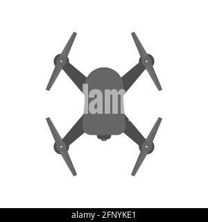 Quadcopter with a camera. Vector illustration isolated on a white background. Stock Vector