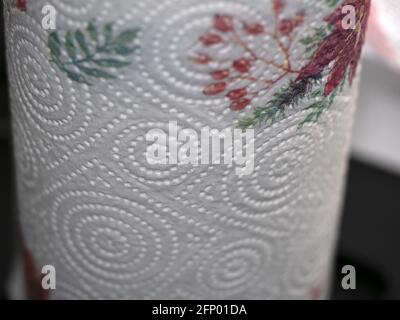 kitchen paper towel detail  close up macro Stock Photo