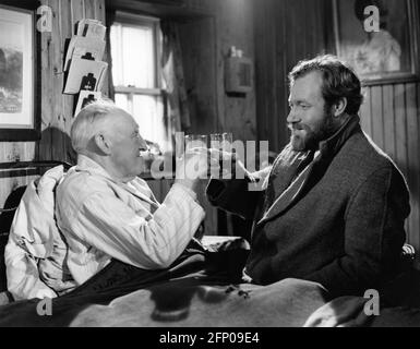 JAMES ANDERSON and JAMES ROBERTSON JUSTICE in WHISKY GALORE ! 1949 director ALEXANDER MACKENDRICK novel Compton Mackenzie screenplay Compton Mackenzie and Angus MacPhail producer Michael Balcon An Ealing Studios production / General Film Distributors (GFD) Stock Photo