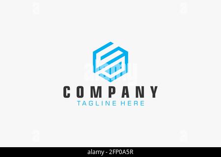 Abstract Initial Letter GP Logo. Usable for Business, Technology and Branding Logos. Flat Vector Logo Design Template. Stock Vector
