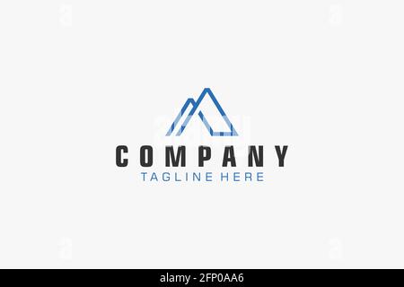 Abstract Initial Letter A Logo. Usable for Business, Technology and Branding Logos. Flat Vector Logo Design Template. Stock Vector