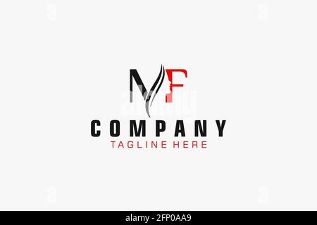 Abstract Initial Letter MF Logo. Usable for Business, Technology and Branding Logos. Flat Vector Logo Design Template. Stock Vector