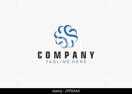 Abstract Initial Letter S Logo. Usable for Business, Technology and Branding Logos. Flat Vector Logo Design Template. Stock Vector