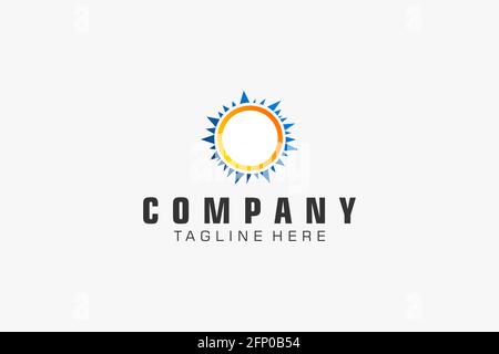 Solar panel energy electric electricity logo vector Stock Vector