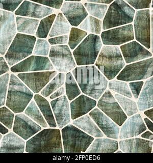 Seamless geo tile shape collage surface pattern Stock Photo