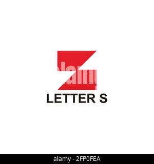 letter s geometric tile shape simple logo vector Stock Vector