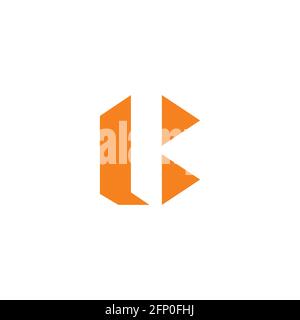 letter lb geometric simple triangle shape logo vector Stock Vector
