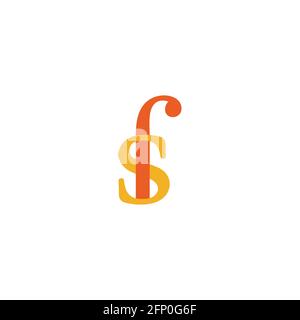 letter rs simple colorful design logo vector Stock Vector