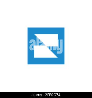 letter zr square geometric logo vector Stock Vector