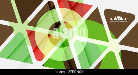 Abstract colorful background template with blended triangle shapes Stock Vector