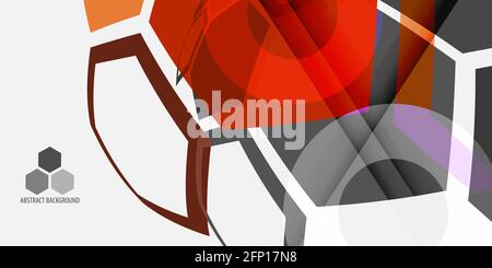 Abstract colorful background template with blended hexagon shapes Stock Vector