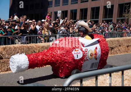 Red Bull Soapbox 2009 in Downtown Los Angeles. Stock Photo