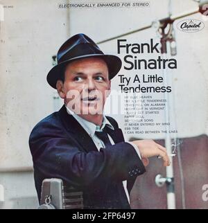 Jazz and easy listening musician, Frank Sinatra music album on vinyl record LP disc. Titled: Try A Little Tenderness album cover