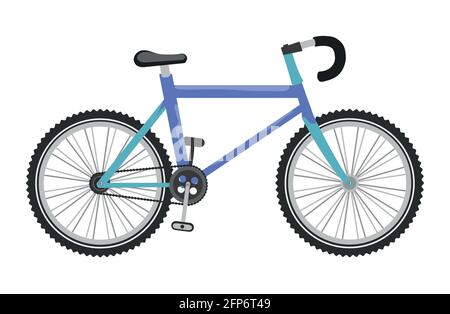 Eco vehicle. Modern sport bicycle in cartoon style over white background. Stock Vector